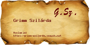 Grimm Szilárda névjegykártya